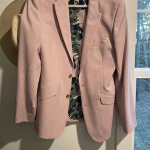 Pink plaid suit jacket